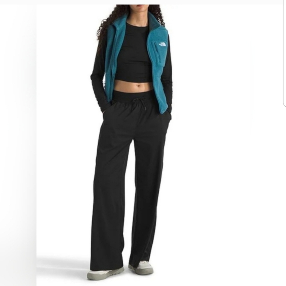 NEW! The North Face Aphrodite Arise Rib-Knit Waist Wide Leg Pull-On Pants Sz Med